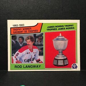 1983-84 O-Pee-Chee OPC Hockey - #207 Rod Langway Norris - Washington Capitals